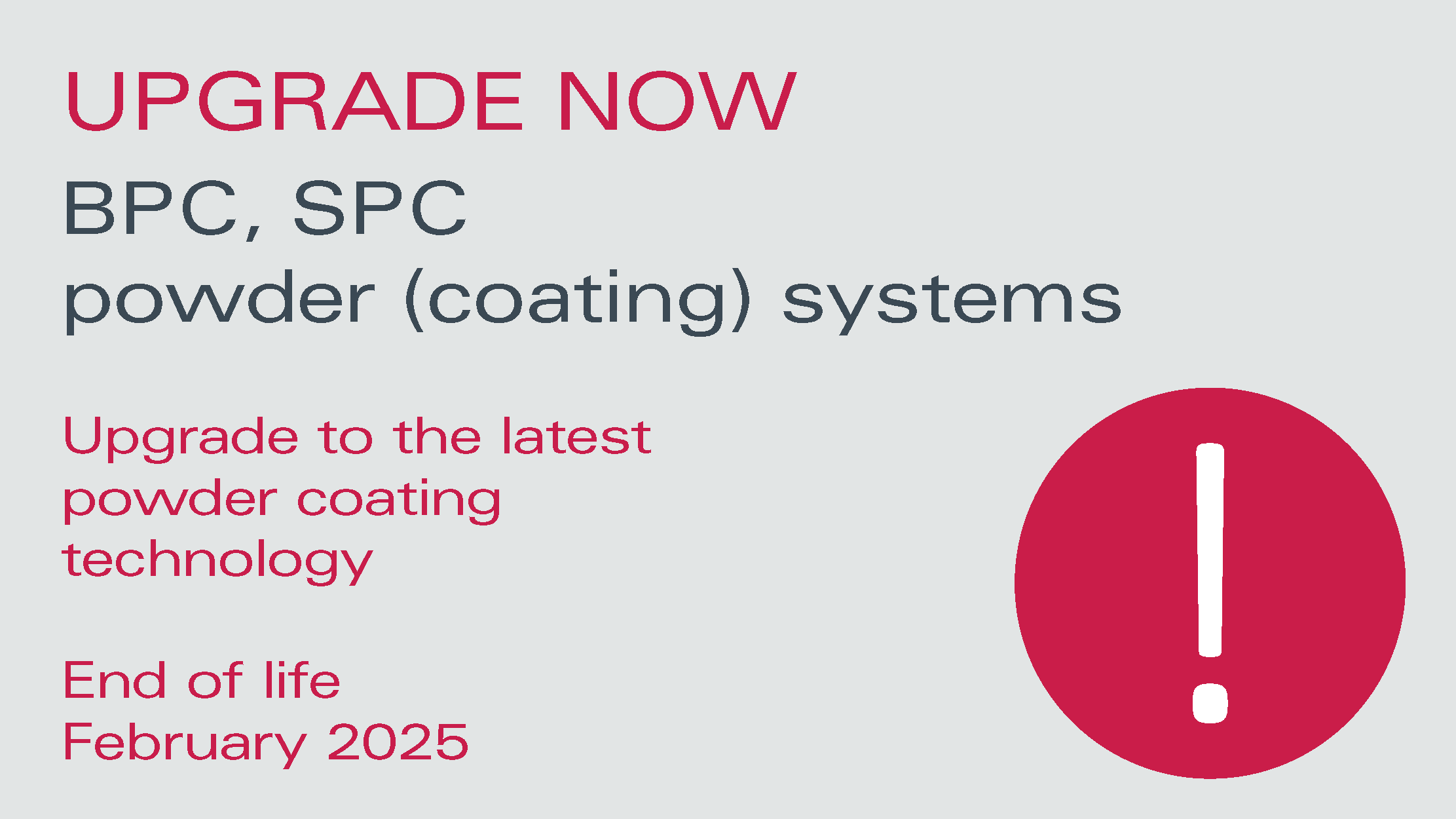 Phase-out BPC, SPC powder (coating) systems